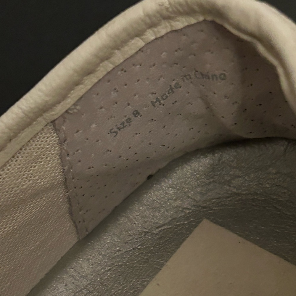 Dolce Vita Valor Embossed leather lace up sneakers, white, 8 - Picture 6 of 7